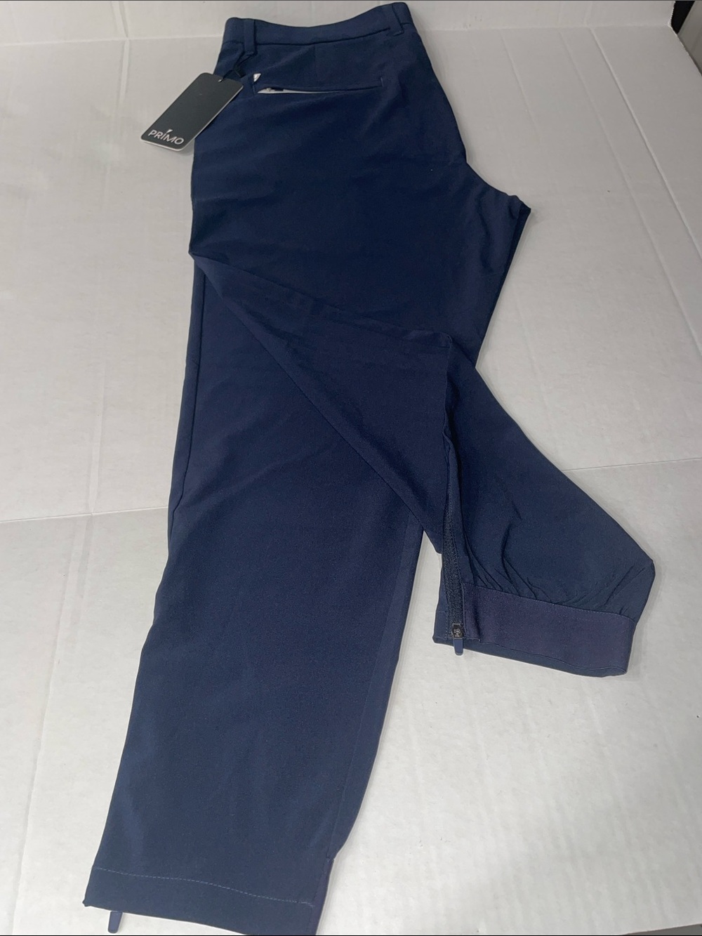 Men's Navy Primo Jogger-Style Chinos